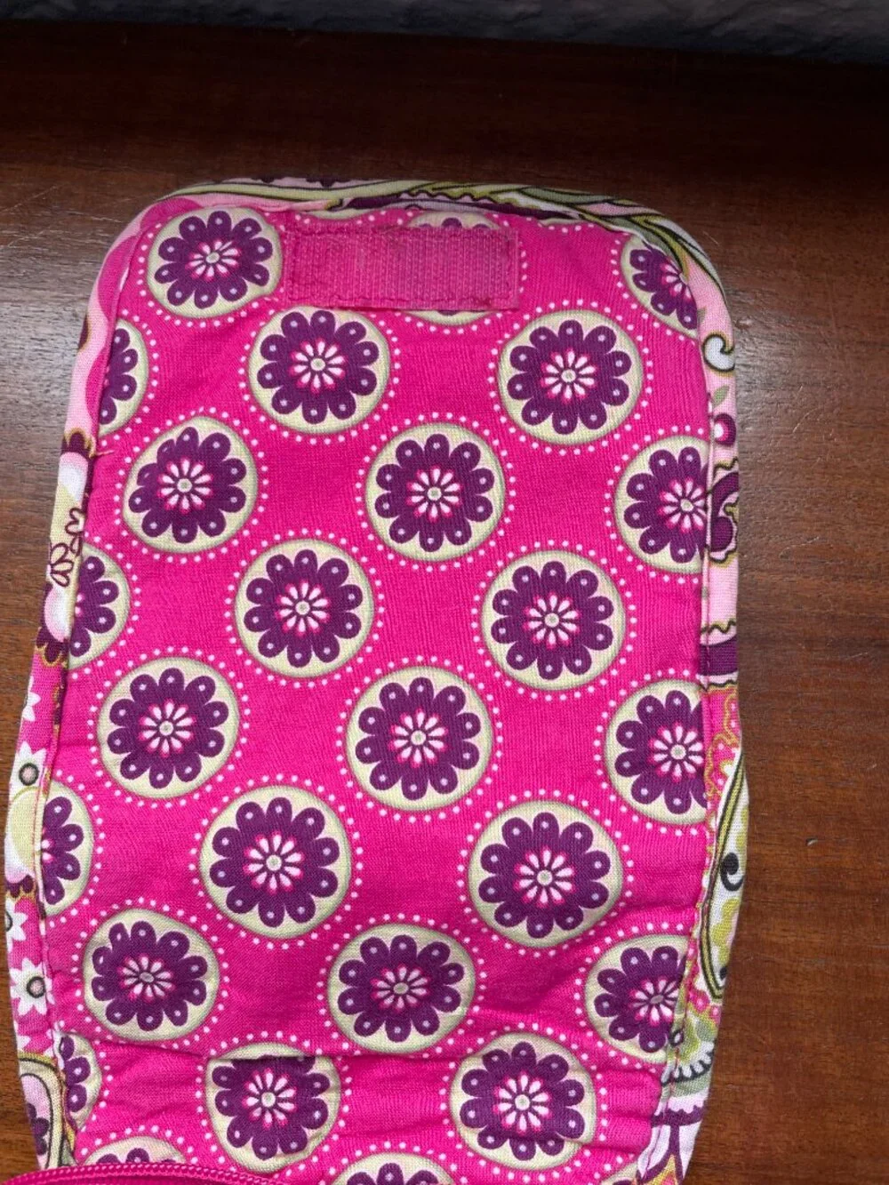 Vera Bradley Pink Green Brown Flap Closure Crossbody Bag